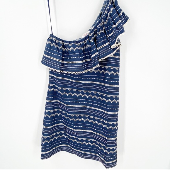 PARKER Blue Embroidered One Shoulder Dress XS - Picture 1 of 11